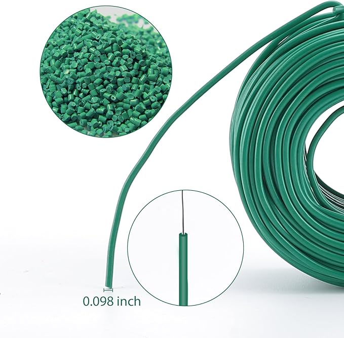 YDSL 100 Feet Soft Tie for Plants, 3 Pack Green Twist Garden Ties Gardening - Image 4
