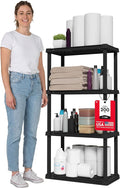 IRIS USA 4-Shelf Light Duty Plastic Storage Shelves, 200lb Capacity, Medium by IRISUSA