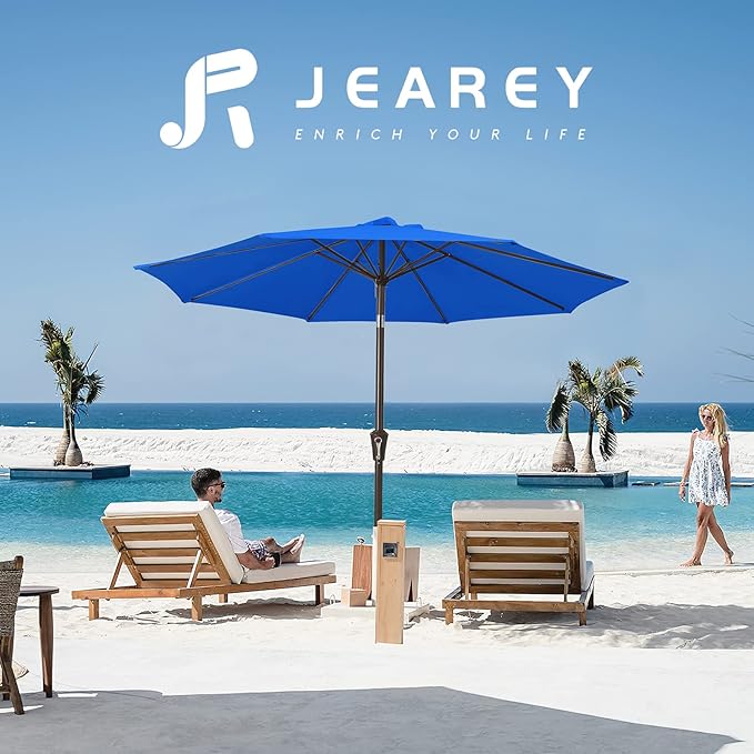 JEAREY 9FT Outdoor Patio Umbrella Outdoor Table Umbrella - Image 6