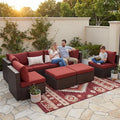 NICESOUL 29.3'' High Back Wicker Patio Furniture Set by NICESOUL