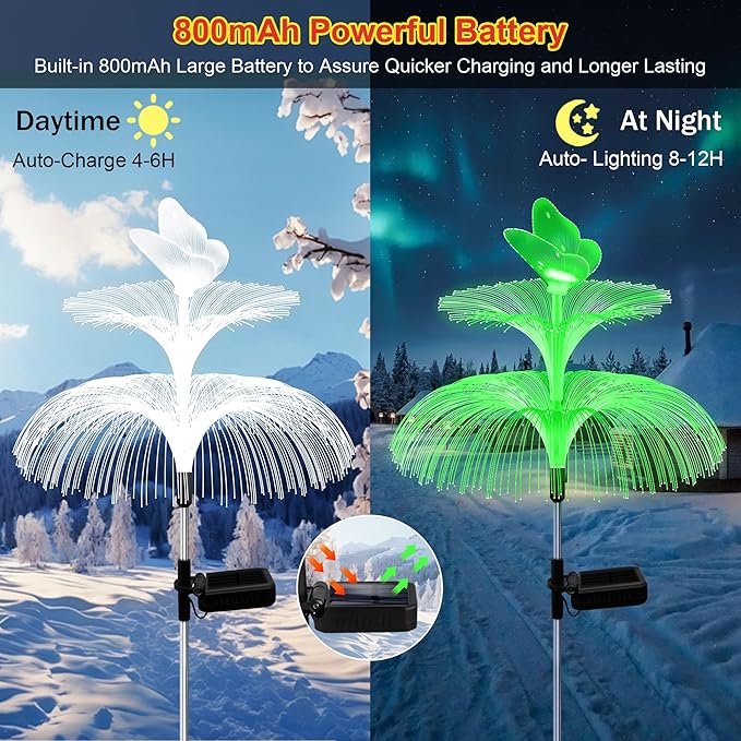 6 Pack Solar Garden Lights, Gardening Birthday Gifts - Image 4