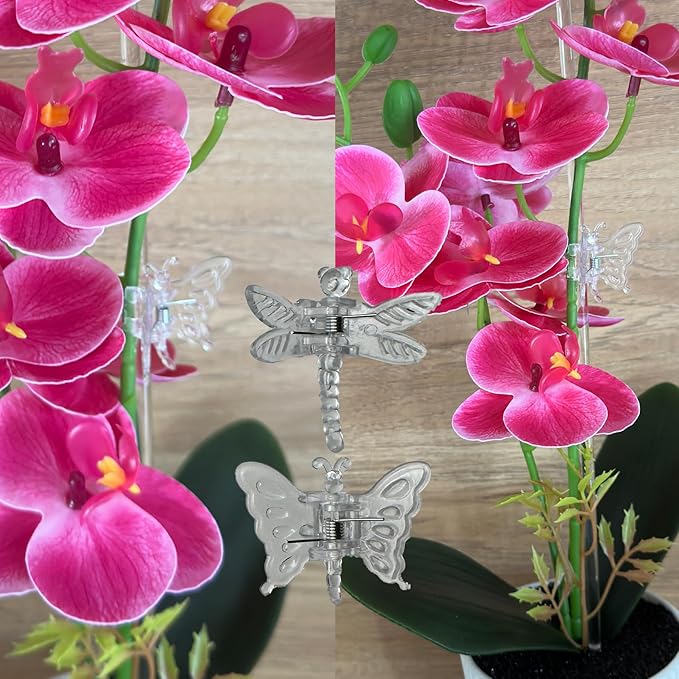 30Pcs Acrylic Plant Stakes Garden Single Stem Plant Support Stakes Clear Orchid - Image 5