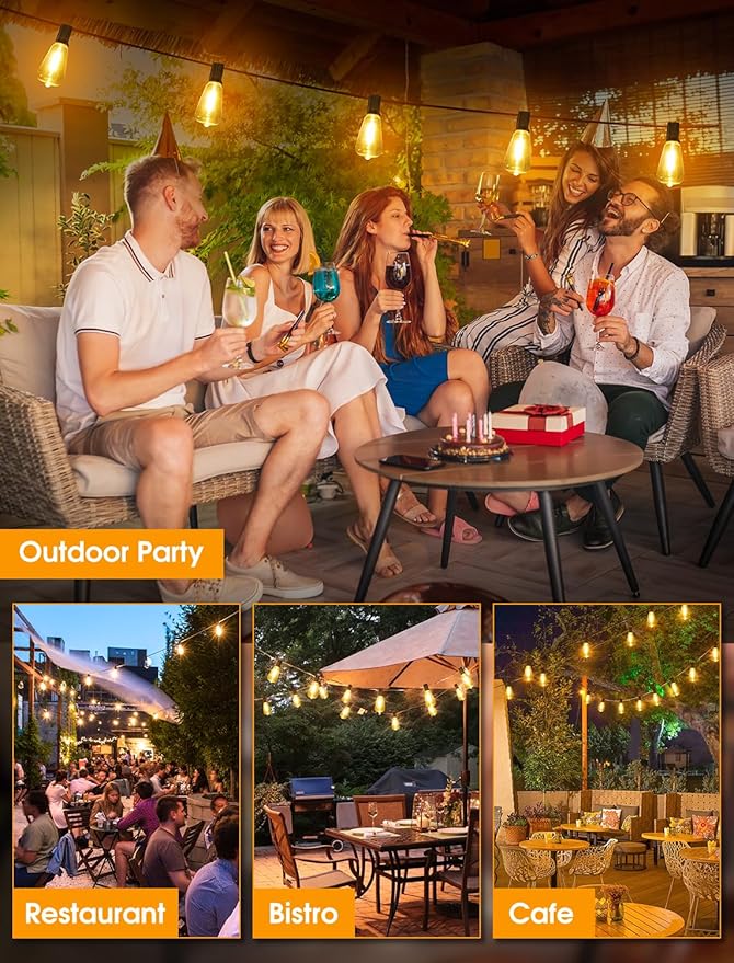 25FT Outdoor String Lights, Patio Lights - Image 6