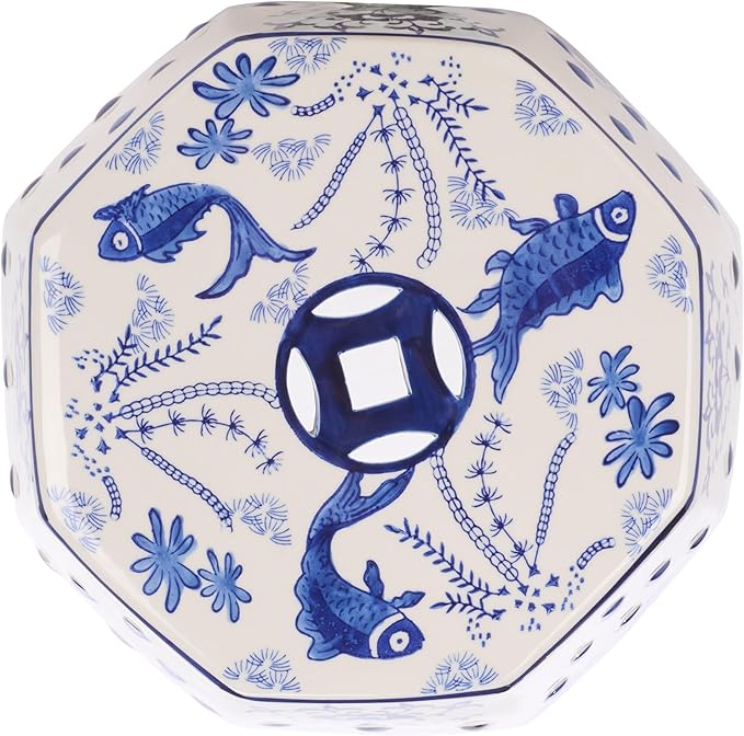 Safavieh Castle Gardens Collection Glazed Ceramic Blue Cloud 9 Chinoiserie - Image 5