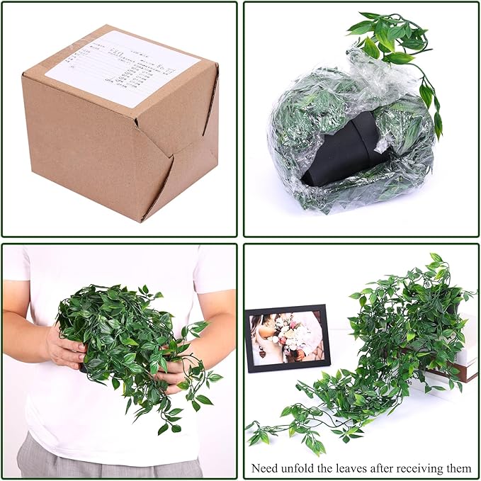 Whonline Fake Hanging Plants, Artificial Small Potted Plants - Image 4