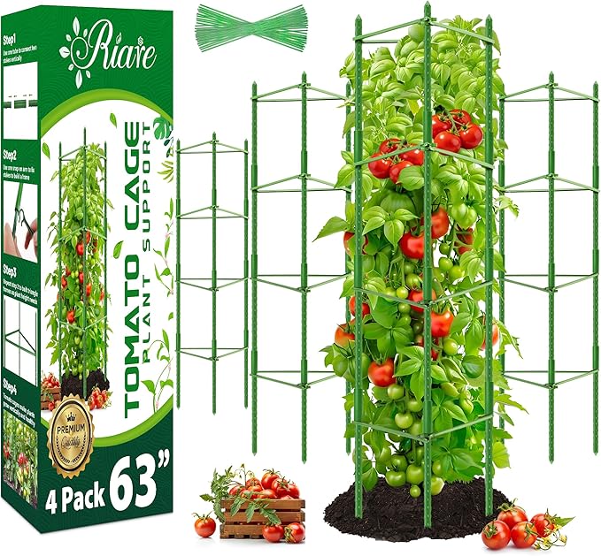 Riare 4 Pack 5.2 FT Tomato Cages by Riare