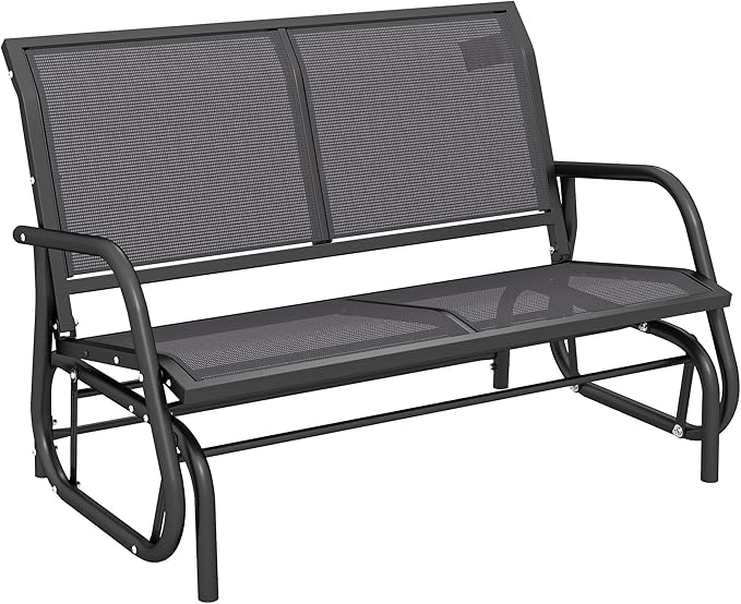 Outsunny 2-Person Outdoor Glider Bench, Patio Double Swing Rocking Chair by Outsunny