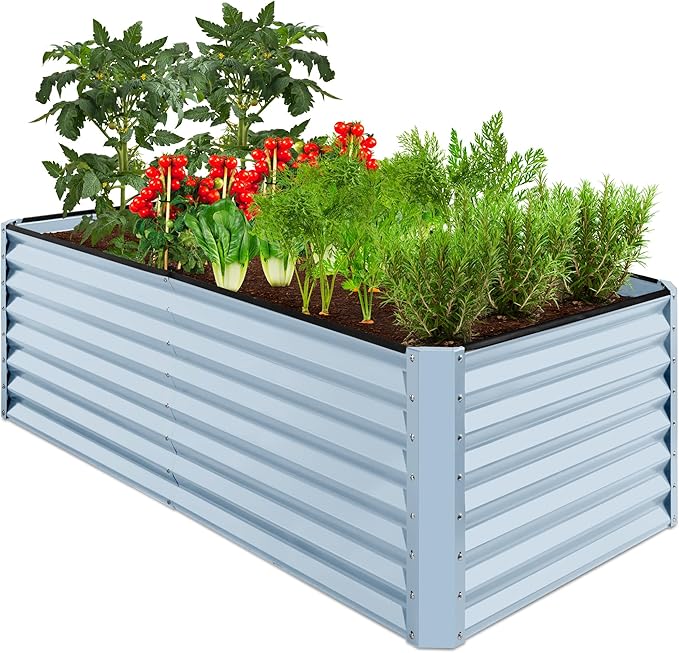Best Choice Products 6x3x2ft Outdoor Metal Raised Garden Bed, Deep Root Box by BestChoiceProducts