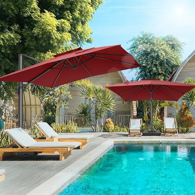 HOTEEL10x10ft Patio Umbrella Cantilever Umbrellas - Image 6