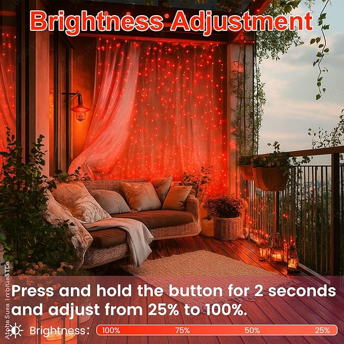 Connectable 200 LED String Lights Indoor Outdoor, 66FT Red Christmas Lights - Image 4
