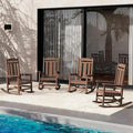 SERWALL Oversized Rocking Chair Set of 4 Outdoor, HDPE Outdoor Rocking Chair by SERWALL