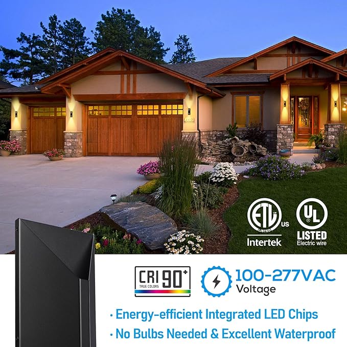 LEONLITE 5CCT Dimmable LED Up Down Wall Light, CRI 90+, IP65 Waterproof - Image 9