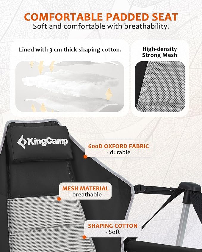 KingCamp Hammock Chair with Footrest – Heavy Duty Swinging Rocking Camping - Image 8
