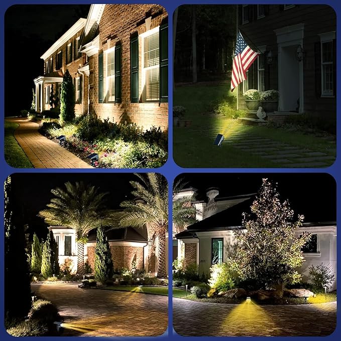 EIUIO Solar Outdoor Lights, 3 Lighting Modes Solar Spot Lights Outdoor - Image 6