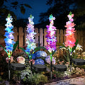 4 Pack Color Changing Solar Lights Outdoor Waterproof, Solar Delphinium Flower by echosari