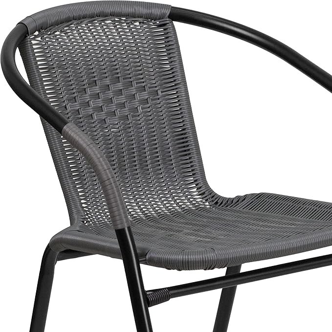 Flash Furniture Lila Modern Rattan Indoor/Outdoor Stackable Dining Chairs - Image 11