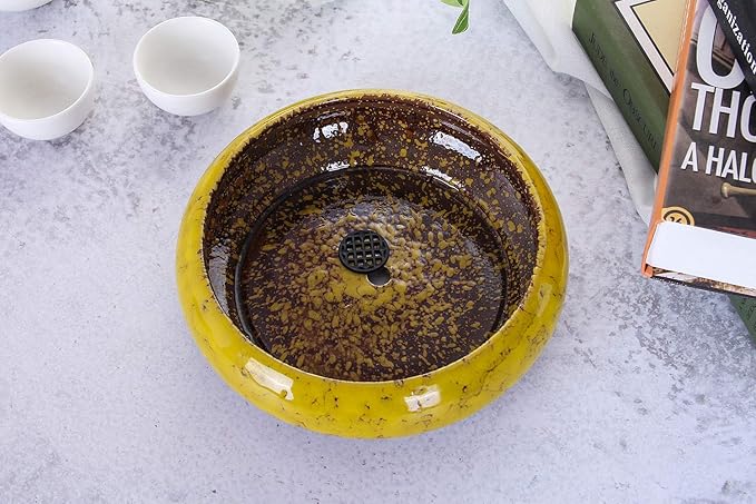 VanEnjoy 7.3 inch Round Large Shallow Succulent Ceramic Glazed Planter Pots - Image 4