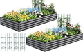 Quictent Galvanized Raised Garden Bed 8x4x1 Ft Metal Planter Box by QUICTENT