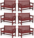 SERWALL Outdoor Bench, HDPE Outdoor Benches Weatherproof, 2-Person Garden Bench by SERWALL