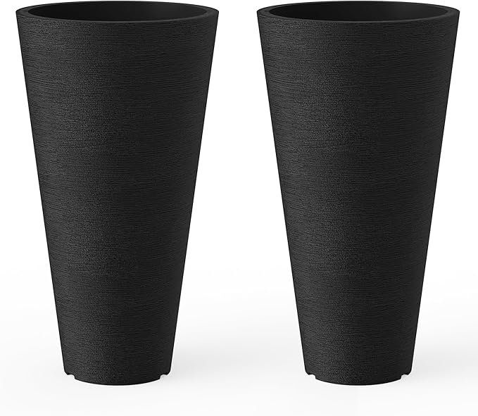 Kante Tall Round Planter Set of 2 by Kante