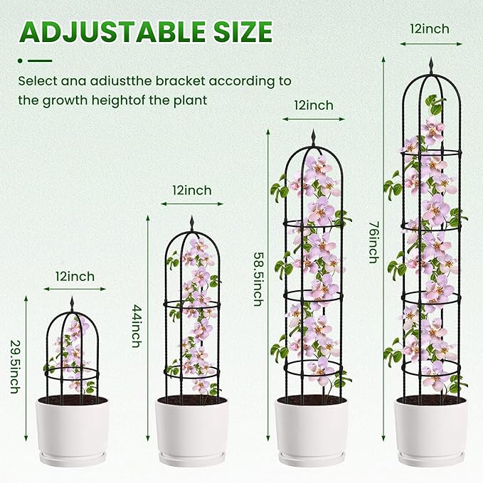 Garden Obelisk Trellis for Climbing Plants - Image 3