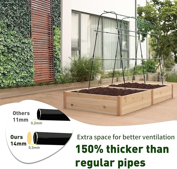 Lalahoni Cucumber Trellis, 5.3x5.3 Feet Metal Garden Arch Plant Support - Image 3