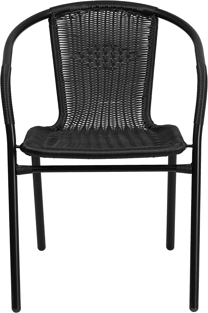 Flash Furniture Lila Modern Rattan Indoor/Outdoor Stackable Dining Chairs - Image 11