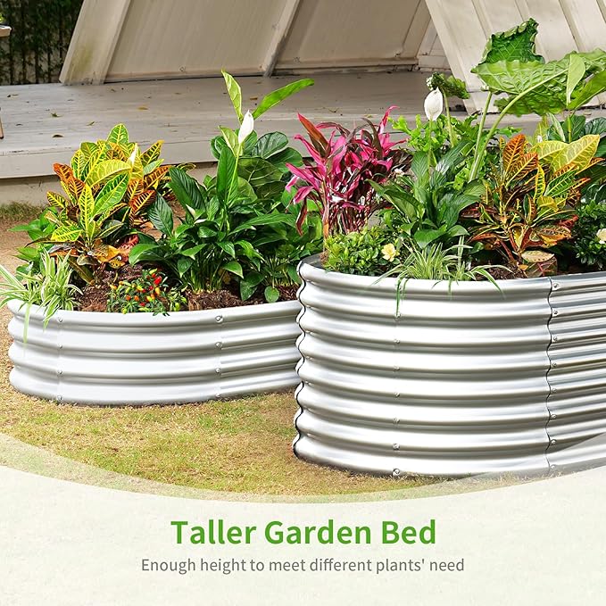 Land Guard 6x3x1.5ft Galvanized Raised Garden Bed Kit, Metal Planter Boxes - Image 5