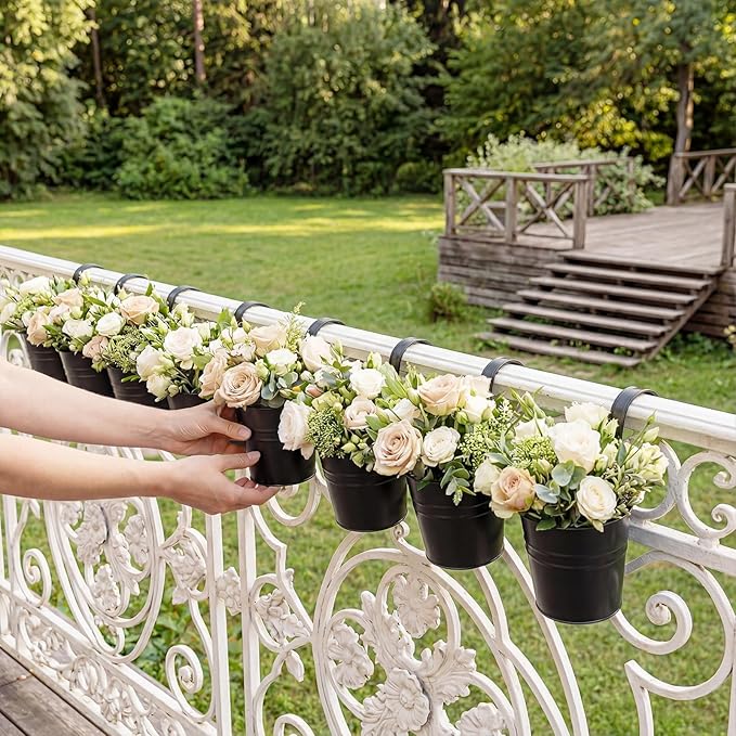HowRU Hanging Flower Pots, Railing Planter Box - Image 6