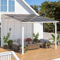 AECOJOY 10' x 10' Pergola Gazebo in White, Small Wall Mounted Pergolas and by AECOJOY