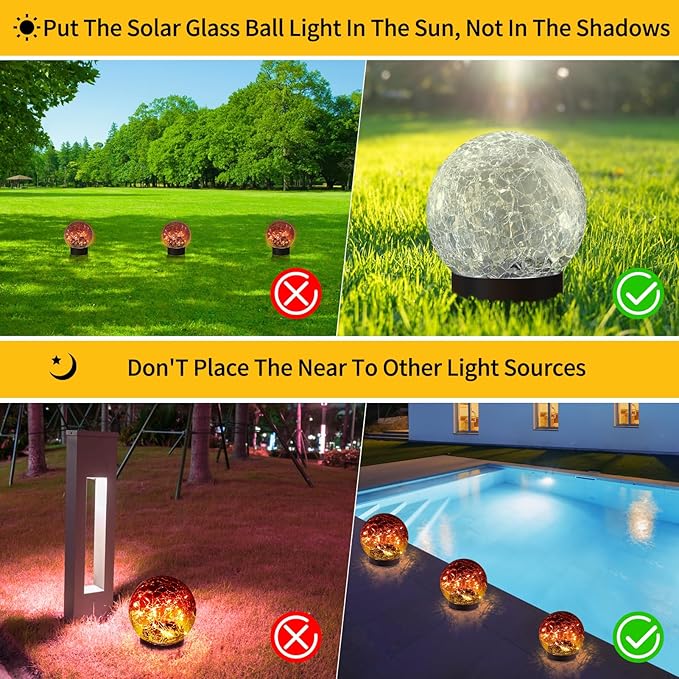 Solar Globe Lights Outdoor Waterproof - Image 2
