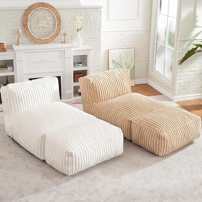 Hobestluk Big Bean Bag Lounger Chairs Large Beanbag Chair - Image 8