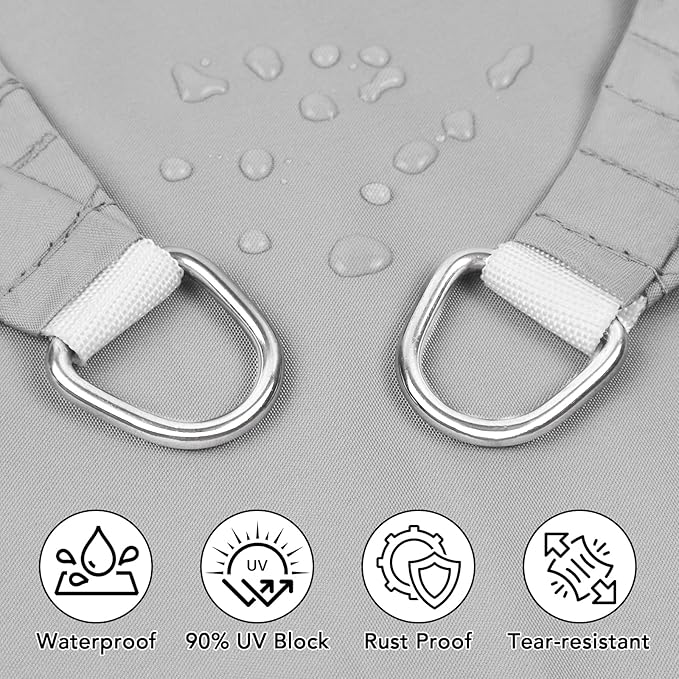 Artpuch Waterproof Sun Shade Sail, UV Resistant Rain Canopy, Curved Edges Shade - Image 2