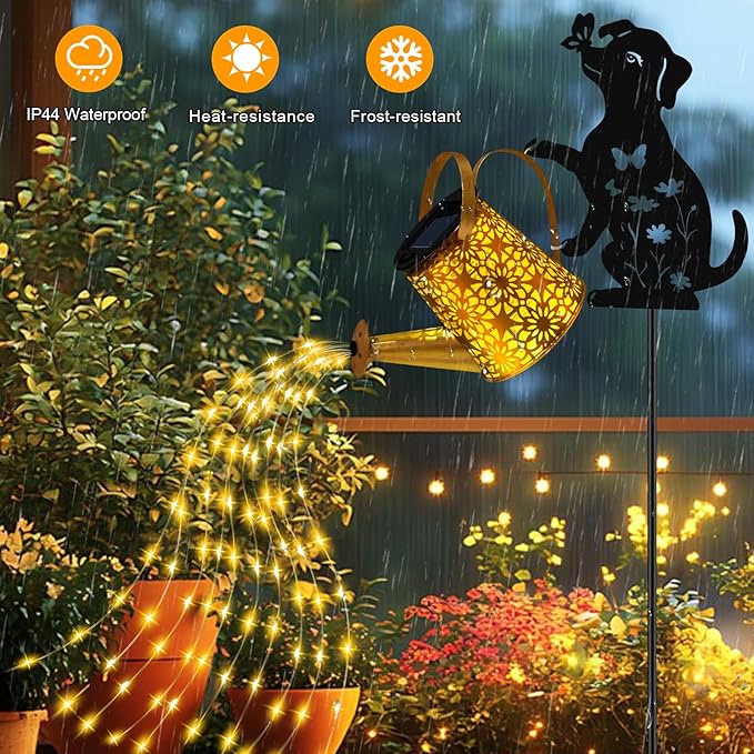 Solar Lights Outdoor Decorative, Watering Can - Image 4
