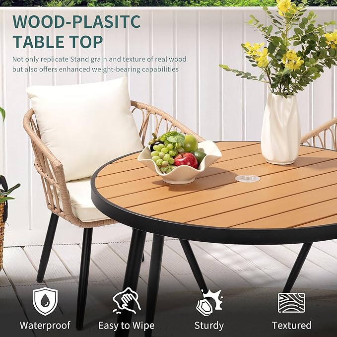 Pamapic 5-Pieces Patio Dining Set - Image 5