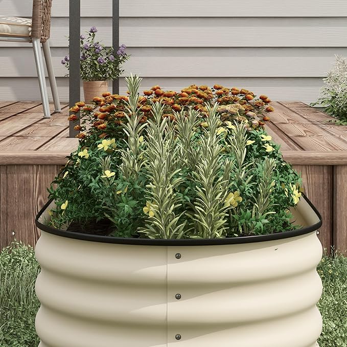 Outsunny 6.5' x 2' x 1.4' Galvanized Raised Garden Bed Kit, Outdoor Metal - Image 9