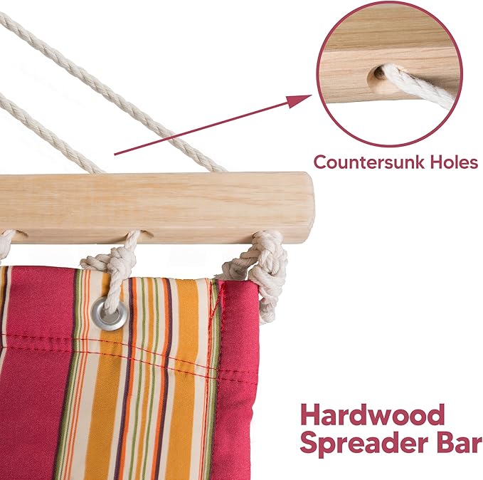 SUNCREAT Double Hammock Quilted Fabric Swing - Image 5