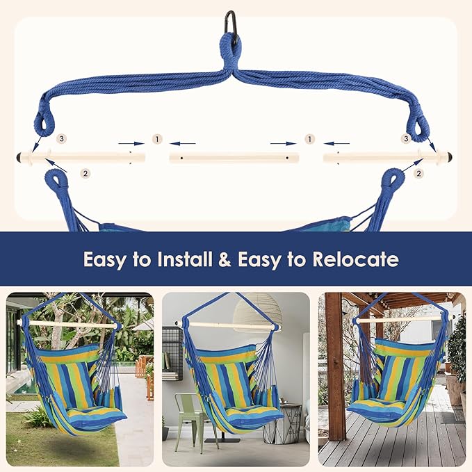 Highwild Hammock Chair Hanging Rope Swing - Image 5