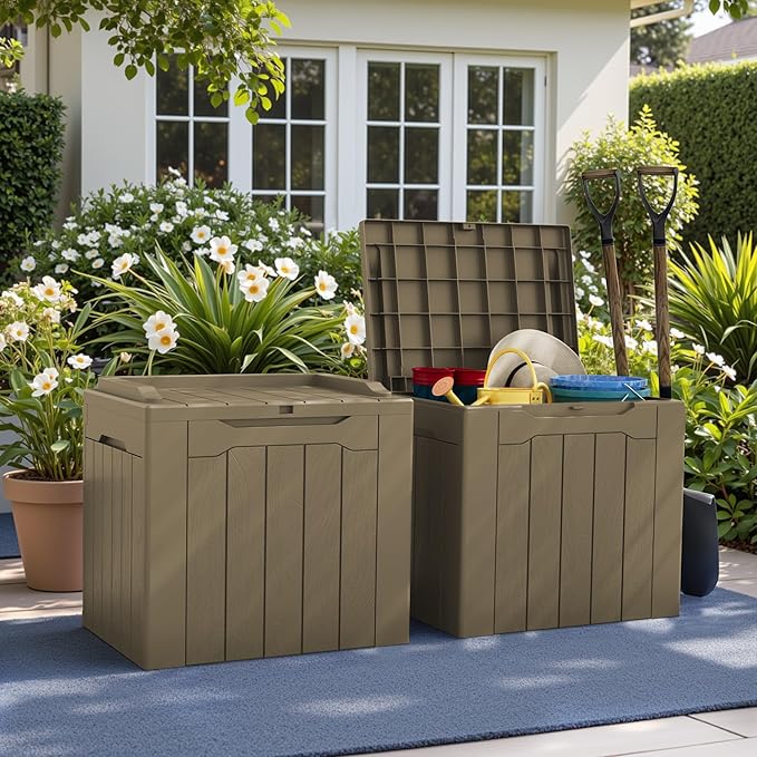 Greesum 31 Gallon Deck Box for Outside, All Weather Outdoor Storage Boxes for - Image 3