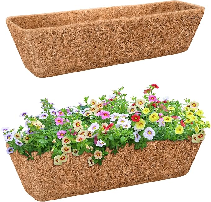 Riare 2 Pack 24 Inch Rectangle Coconut Liners by Riare