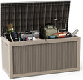 DRATO 320 Gallon Deck Box, Outdoor Large Waterproof Resin Storage Box by DRATOprovidesawarmandcozy