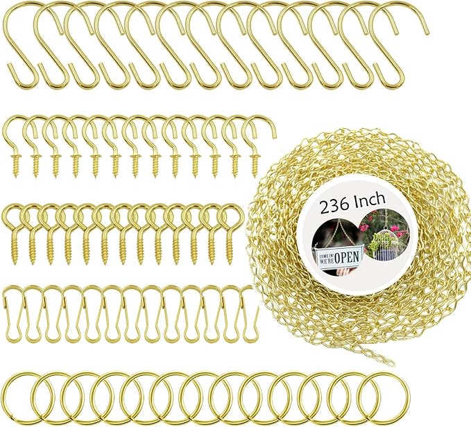 236 Inch Gold Hanging Baskets Chains by YINGFENG