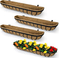 4 Pack 30 Inch Window Deck Railing Planter Boxes by BeapTcely