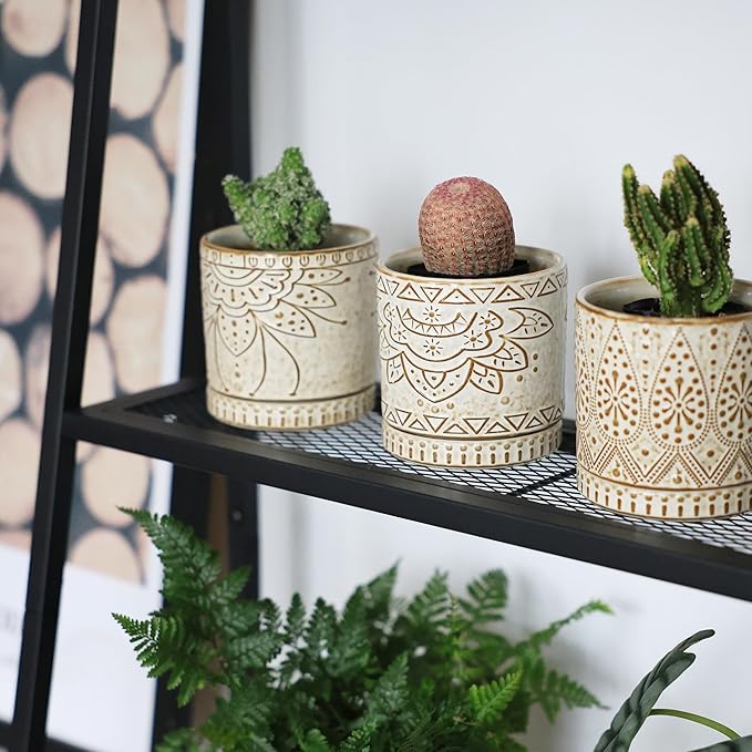 Gepege 4 Inch Small Indoor Succulent Ceramic Planter Pot - Image 4