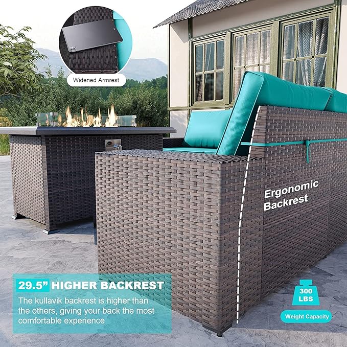 Kullavik 7 Pieces Outdoor Patio Furniture Set - Image 3