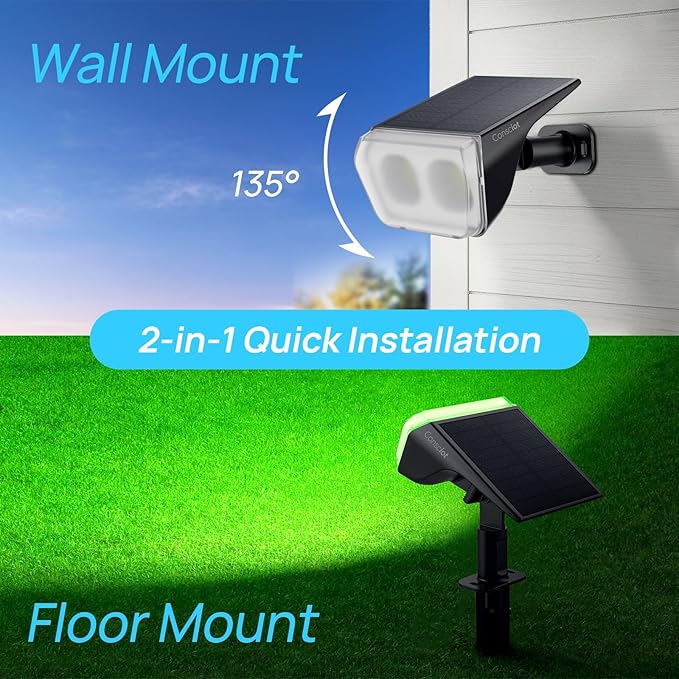 Consciot Solar Spot Lights Outdoor, 30 LED Waterproof Color Changing Solar - Image 7