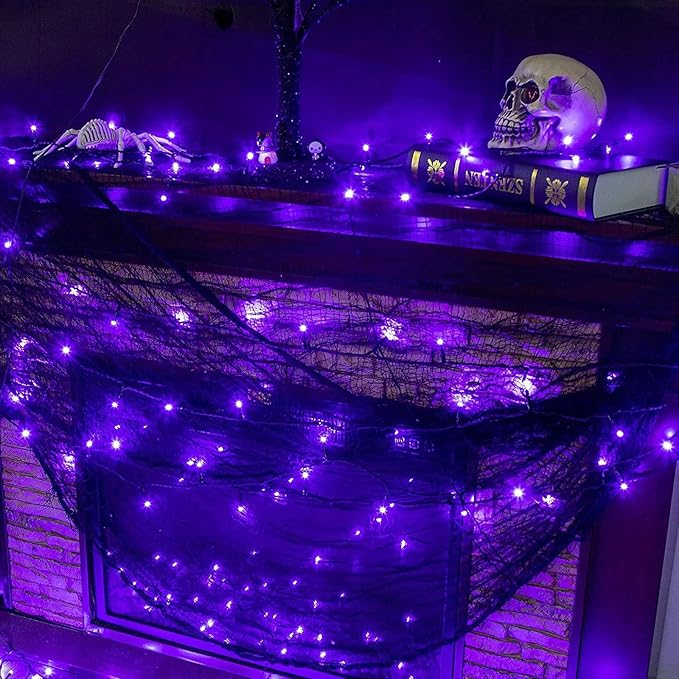 66Ft 200 LED Halloween Fairy Lights Plug in, 8 Modes String Lights - Image 5