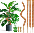 4 Pack 28 Inch Moss Pole Monstera Plant Support, Coir Moss Poles by Unknown