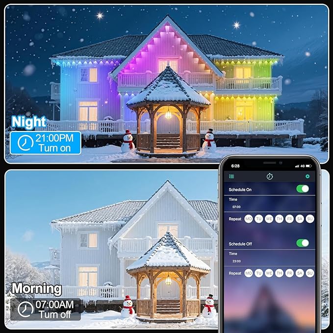 200FT Permanent Outdoor Lights for House Waterproof, IP67 LED Eave Lights - Image 6