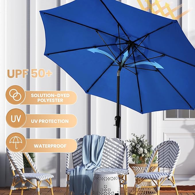 Ayge 9FT Large Outdoor Patio Umbrella Market Table Umbrella-UV Resistant - Image 5